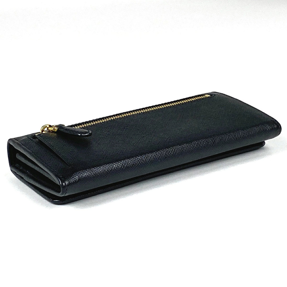 Prada Nero Saffiano Leather Black Wallet Bi Long fold Black